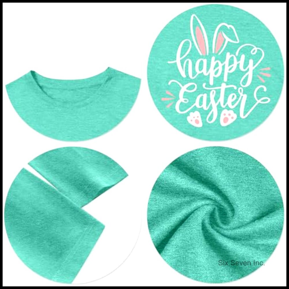 Bunny Printed Long Sleeve Pullover Easter Shirt C… - image 5